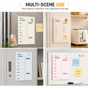 Bloc-notes magnétique pour planificateur de repas hebdomadaire, organisateur de cuisine personnalisé pour l'horaire de cuisson et la liste de courses, tableau blanc pour réfrigérateur - Product Image 3