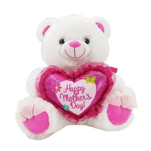 Peluche personalizzato orsacchiotto giocattoli per la festa della mamma con <span class=keywords><strong>cuore</strong></span> <span class=keywords><strong>rosa</strong></span> mascotte per la festa della mamma bambola bianca ripiena di orsacchiotto - Product Image 4