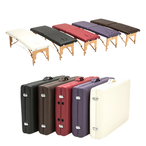เตียงนวดพับได้แบบพกพา พร้อมช่องสำหรับใบหน้า ปรับความสูงได้ เหมาะสำหรับร้านเสริมสวย สปา และการบำบัด - Product Image 4
