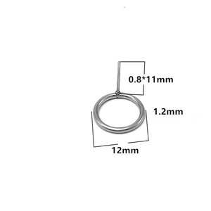 Boucles d'oreilles rondes en acier inoxydable brillant bricolage pendentif résultats de bijoux accessoires de boucle d'oreille simples élégants et polyvalents - Product Image 2