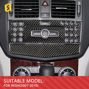 Pegatina Interior Central de Fibra de Carbono 3K para C300 W204 2007 2009 2010 2011 2012 2013 2014 - Product Image 2