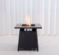 2024 Table de foyer au gaz propane extérieure élégante avec brûleur carré pour divertissement en plein air