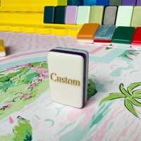 Jeu de Mahjong américain violet nacré à 3 couches, 160 tuiles, gravure laser et impression UV, personnalisable en petites séries (50)