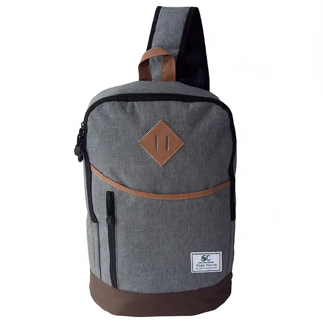 Custom One Shoulder Recycled Backpack Cross Body Leisure Backpack Bag