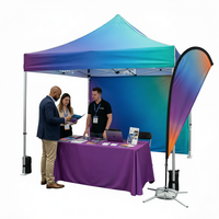 Tente promotionnelle professionnelle 10x10 en tissu Oxford ignifuge, résistant aux UV et imperméable, avec structure en aluminium robuste