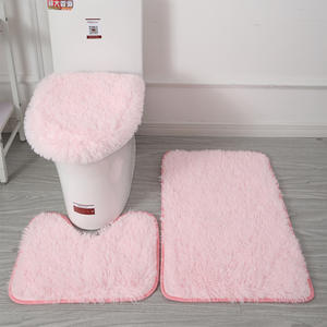 Alfombra absorbente de ABS Simple nórdica, juego de alfombrillas de baño de tres piezas Vili largas modernas para el hogar, el Hotel, la puerta de entrada - Product Image 2