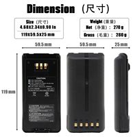 Batterie de remplacement Ni-MH 2500mAh KNB-32N pour Kenwood TK-2180 TK-3180 TK-5210 TK-5310 Radio bidirectionnelle Talkie-walkie en stock