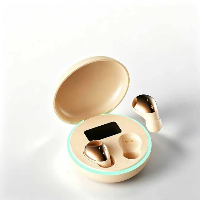 Mini in Ear Wireless Bluetooth Earbuds Digital Display Charging Case Stereo Sports Headphones Comfort Fit Touch Control