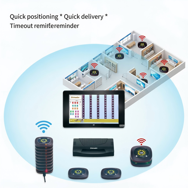 Table Tracking System Restaurant Positioning System High Precision Wireless Locator Covering 1000 Square Meters Per Base Station