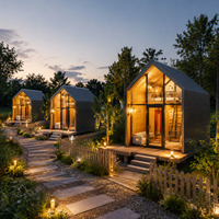 Casa Prefabricada de Estructura de Acero, Villa de Lujo con Estructura de Acero Ligero para Hoteles, Resorts y Proyectos Turísticos