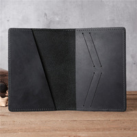 Portefeuille de voyage en cuir véritable Crazy Horse pour passeport et documents, vente flash