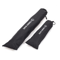 Sacs de rangement à cordon en nylon noir imperméable, personnalisables avec logo, pour équipement de camping en extérieur