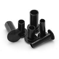 10 pièces/sac Rivets semi-tubulaires à tête ronde en acier inoxydable 304 plaqué zinc noir M1.5-M4.5 Grade A2-70 Nindejin Personnalisé