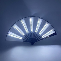 Spot en ligne célébrité Disco équipement de danse Chine vent Net rouge artefact soie tissu pliant LED ventilateur divertissement carnaval