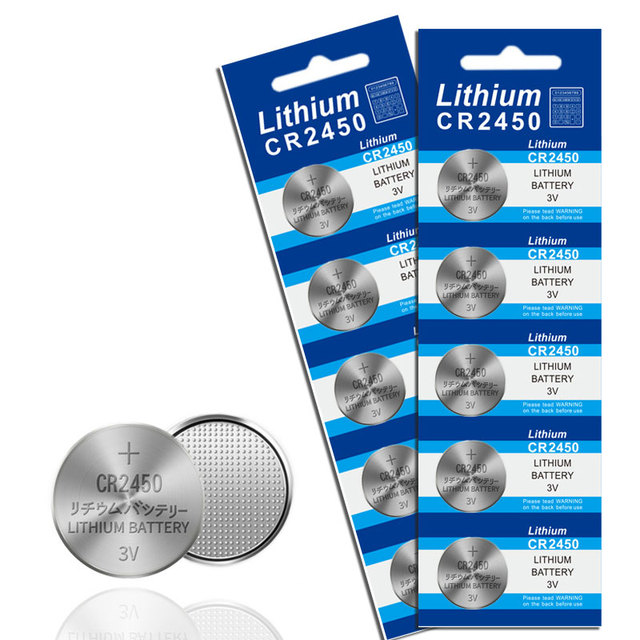 CR2450 Button Cell Batteries 3v 580mah for Toys
