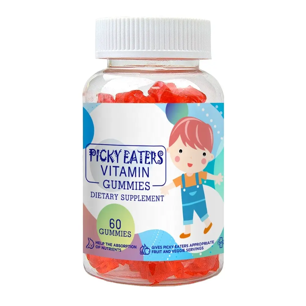 Private Label Kids multivitaminico gommoso con DHA Omega 3 6 Omega 9 olio di pesce supporto Immune integratore schizzinosi mangiatori vitamine uomini