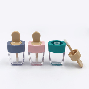 Brillo Labial en Forma de Helado, Tubos Vacíos de 5ml con Pincel, Tubos Dispensadores de Brillo Labial, Envases Creativos para Maquillaje Líquido Cosmético - Product Image 1