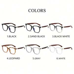Gafas Ópticas Cuadradas Retro TR90 2025 con Logotipo Personalizado, Remaches con Aspecto de Madera, Monturas de Gafas con Protección Anti Luz Azul para Hombre y Mujer - Product Image 5