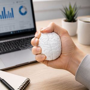 Custom Promotional Gift Healthcare Corporate Giveaways PU Foam Brain Stress Relief Toy Soft Slow <b>Rebound</b> Squeeze Brain Ball - Product Image 2