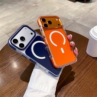 Coque arrière personnalisée en sérigraphie pour iPhone 17 Series, avec cadre magnétique en acrylique, vente en gros