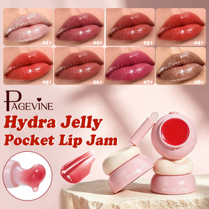 PAGE VINE 8 Couleurs Pudding Pocket Lip Jam <span class=keywords><strong>Baume</strong></span> à lèvres teinté effet gelée Masque hydratant repulpant brillant non collant Soin des lèvres - Product Image 1
