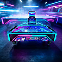 Table de jeu de hockey sur air de bureau, machine de jeu d'arcade de mini-hockey à monnayeur, équipement interactif d'intérieur, armoire de jeu de hockey de table