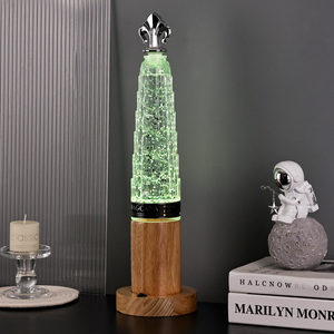 Led Dolphin hình RGB long lanh ánh sáng ban đêm đèn bàn lớn tháp bóng râm nhựa cơ sở Pin hoạt động chuyển đổi điều khiển cho trẻ sơ sinh - Product Image 3