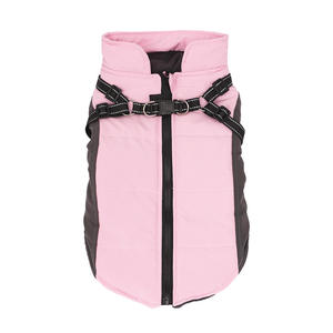 En promotion - Manteau d'hiver matelassé en polyester pour chien, avec bandes réfléchissantes, anneau en D pour laisse, imperméable pour usage extérieur - Product Image 2