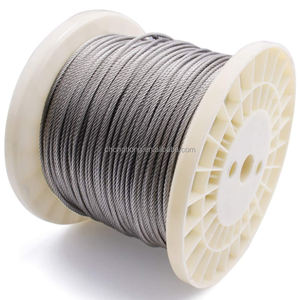 Câble en acier inoxydable 7x7 de qualité marine pour garde-corps de pont, câble d'avion, fil de 1/8 po, 500 pieds, câble en acier inoxydable T316 7*7 - Product Image 1