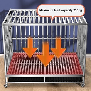 Stainless Steel Dog Crate-Large/Medium-Sized Compact Folding Rectangular Design Toilet Tray for Golden Retrievers Border <strong>Collies</strong> - Product Image 3