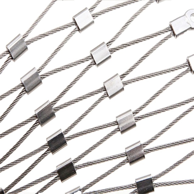 High-Strength 304 Stainless Steel Wire Balcony Safety Net Anti-Falling Object Cable Net for Zoo Suspension Bridge
