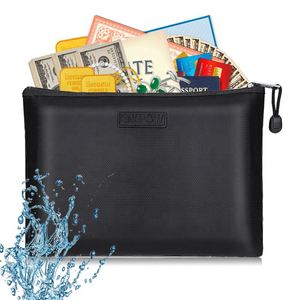 CUSTOM Handmade PP Material Fireproof & Waterproof <b>Document</b> <b>Bags</b> Fashionable Office School Home Card Cash Storage - Product Image 1