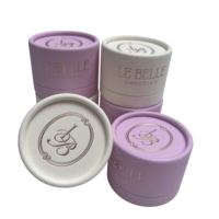 Boîte cylindrique en carton imprimé vanille de luxe personnalisée, logo personnalisé, emballage rigide réutilisable pour flacons de parfum