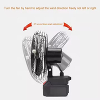 Mini ventilateur de table personnel puissant à piles USB de qualité industrielle ABS+PC pour la maison, le bureau, la poussette, le camping, 8 pouces