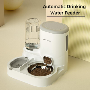 Katı desen 4L plastik otomatik evcil hayvan besleyici entegre kedi ve köpek su sebili için kedi kase malzemeleri ile kedi maması - Product Image 6