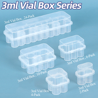 SUNSHING Étui de rangement personnalisé transparent en PP pour flacons de 3 ml, support à 1 compartiment pour flacons de peptides, insuline, vaccins et support à 3 compartiments pour flacons de médicaments