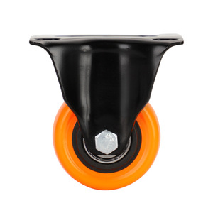 Roulettes de chaise de bureau à double roulement de 1,5 pouce et 2 pouces, orange, plaque supérieure en PVC, vis, roulettes pivotantes légères - Product Image 3