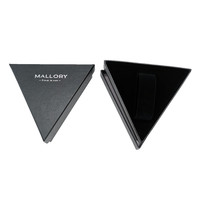Boîte de présentation rigide noire triangulaire personnalisée avec pelliculage brillant, recyclable, disponible en OEM/ODM pour cadeaux de récompense et utilisation en cérémonie