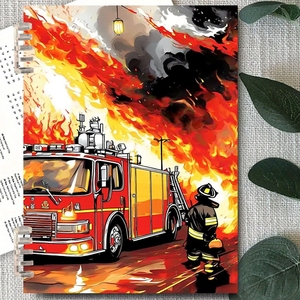 Lính Cứu Hỏa Xoắn Ốc Máy Tính Xách Tay Chất Lượng Cao Giấy Máy Tính Xách Tay Cho Các Trường Học 120 Trang Chất Kết Dính Khuyến Mại Tạp Chí In Ấn Tùy Chỉnh Cổ Điển - Product Image 3