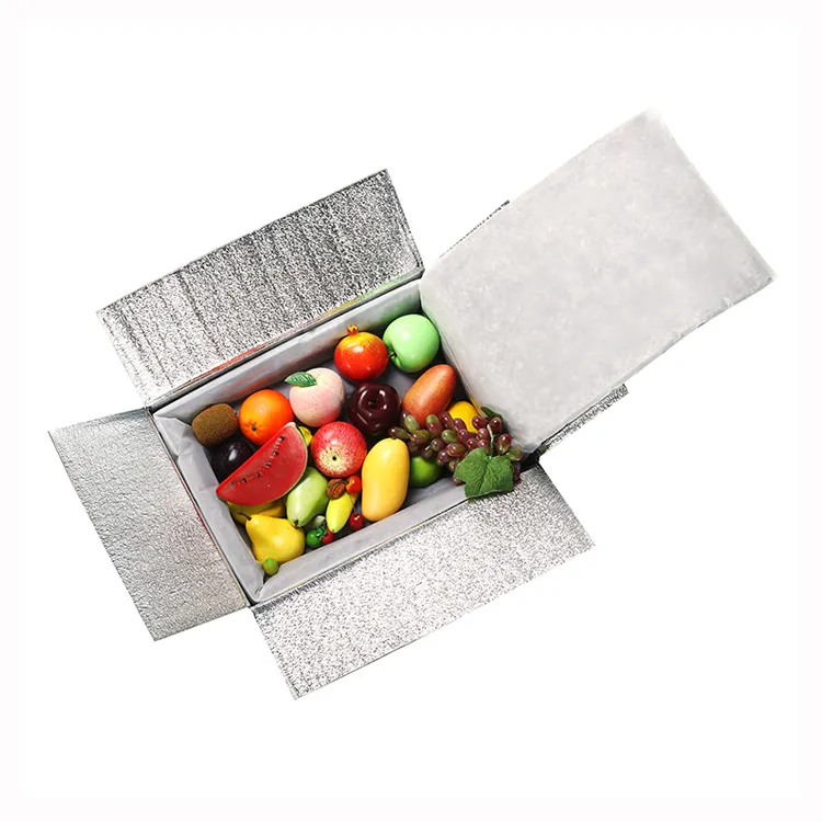 Custom shipping carton box thermal Insulated wool felt liner for freeze food fish vegetables