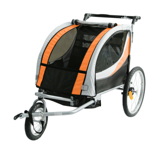 Remolque de Bicicleta Ajustable para Bebés <span class=keywords><strong>Gemelos</strong></span>, Cochecito para Bebés, para Viajes y Campamentos - Product Image 5
