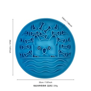 Bols pour chiens et chats en silicone de qualité alimentaire, résistants aux morsures, mangeoires lentes modernes anti-anxiété, sans BPA, lavables, avec logo personnalisé, vaisselle pour animaux de compagnie OEM - Product Image 2
