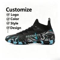 Chaussures de football professionnelles ultra-légères en cuir, fabriquées sur mesure par le fabricant OEM, idéales pour l'entraînement.
