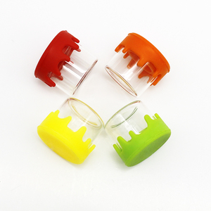 Petit pot en silicone de 5 ml pour cire, récipient en <span class=keywords><strong>verre</strong></span> <span class=keywords><strong>micro</strong></span>-ondable pour concentrés avec couvercle pour le stockage alimentaire - Product Image 1