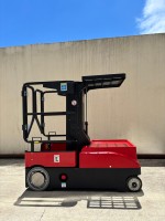 Chariot de picking électrique hydraulique de niveau moyen avec plateforme antidérapante, hauteur 14,2 m, chariot mobile pour la manutention en entrepôt