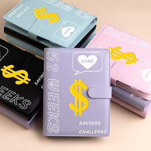 Carpeta de Notas A5 al por Mayor para el <span class=keywords><strong>Reto</strong></span> de <span class=keywords><strong>Ahorro</strong></span> de <span class=keywords><strong>52</strong></span> <span class=keywords><strong>Semanas</strong></span>, con Sobres para Efectivo y Diseño Espiral, Herramienta de Presupuesto para Ahorrar Dinero - Product Image 4