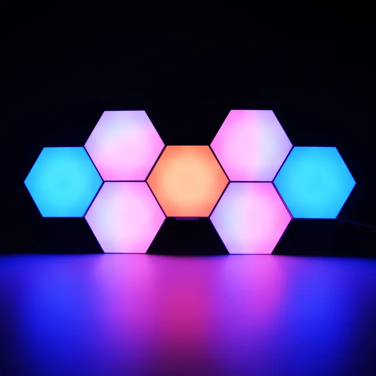 New product idea Smart Hexagonal Light Mobile APP Controlled Colorful Hexagon Light Cloud Light