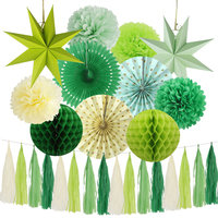 EASTTERN 15 pièces Éventail en papier doré en nid d'abeille 3D en forme d'étoile pour anniversaire, baby shower, fête nuptiale, décorations de fête à suspendre