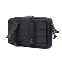 Sac banane tactique MOLLE en nylon 1000D découpé au laser, imperméable, avec fermeture éclair, multi-poches, pochette utilitaire pour activités de plein air, randonnée, camping, EDC