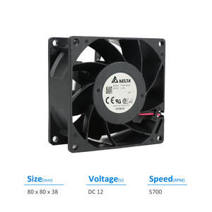 เดลต้า FFB0812EHE 12VDC 0.90A 10.80W 5700rpm ตู้ควบคุมอินเวอร์เตอร์ UPS แกนพัดลมระบายความร้อน - Product Image 1